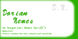 dorian nemes business card